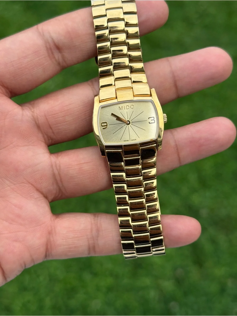 MIDO Romantique Ladies gold Watch unique bracelet